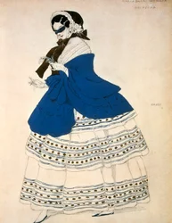 Estrella, projet de costume pour le ballet Carnaval composé par Robert Schumann, 1919