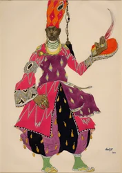 Eunuque Costume pour le ballet Shéhérazade de Nicolas Rimski-Korsakov 1922
