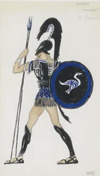 Hippolyte. Costume pour le ballet Phèdre, vers 1923