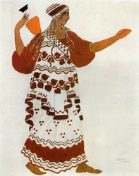 Nymphe, esquisse de costume pour le ballet " L