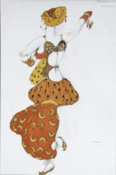 Odalisque. Costume pour le ballet Shéhérazade de N. Rimski-Korsakov, 1910