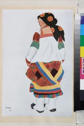 Paysanne, costume pour le vaudeville Vieux Moscou, au théâtre Femina, Paris