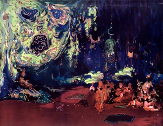 Décor de scène pour le ballet Shéhérazade, vers 1913