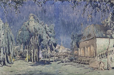 Décor de scène pour le ballet Les Papillons de Robert Schumann
