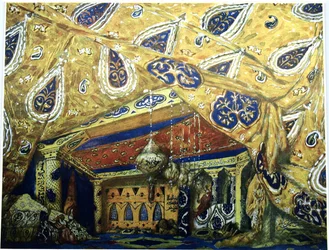 Décor de scène pour le ballet Shéhérazade de N. Rimski-Korsakov, 1910