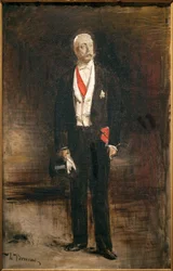 Esquisse pour le portrait en pied du président Félix Faure (1841-1899). Peinture de Léon Bonnat (1833-1922), huile sur toile