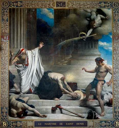 Le Martyre de saint Denis, évêque de Paris. Peinture de Léon Joseph Bonnat (1833-1922), XIXe siècle - Paris, Panthéon