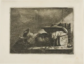 Nature morte avec malle de voyage