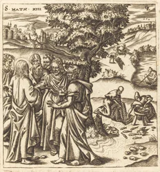 Le Christ raconte à ses disciples la parabole du filet