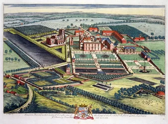 Staunton Harold dans le comté de Leicester gravé par Johannes Kip