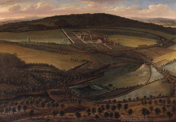 La perspective nord de Hampton Court, Herefordshire