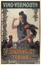 Publicité pour Vino-Vermouth, vers 1900