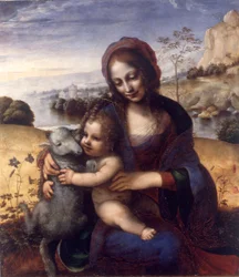 Madone et Enfant avec un agneau