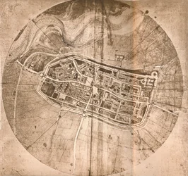 Une carte représentant la ville d