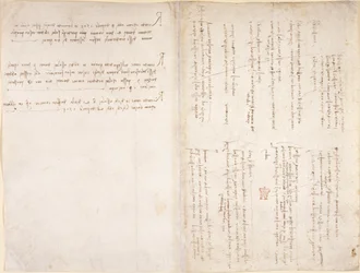Arundel 263, ff.229v, f.226 Notes de Léonard de Vinci du 