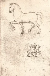 Étude pour le monument Sforza, vers 1482-1499, 1883