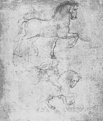 Étude pour le Monument Sforza, vers 1482-1499