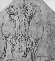 Deux cavaliers, vers 1480, 1945