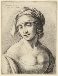 Femme portant un snood