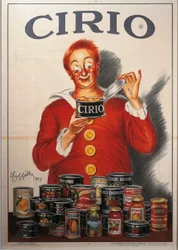 Publicité pour les conserves alimentaires Cirio, illustration