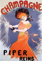 Affiche publicitaire pour Piper Champagne, XXe siècle
