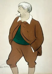 Jean Richepin (1849-1926) Poète français dessin de Cappiello