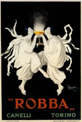 Affiche publicitaire pour Spumante Robba Canelli, Turin, Italie, 1921