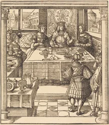 Le jeune roi blanc entre la reine et la princesse de Feuereisen