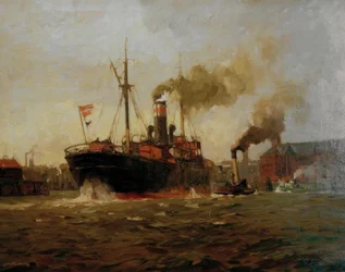L.Sandrock, Bateau à vapeur sortant