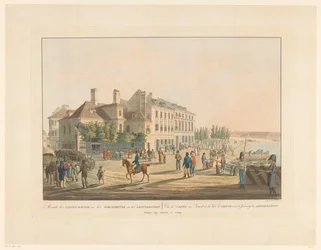 Vue des cafés en sortant de la ville de Vienne vers le faubourg de Leopoldstadt
