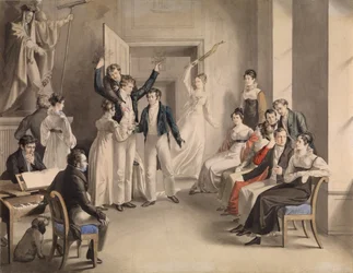Franz Schubert 1797-1828. Jeu de société des Schubertiens à Atzenbrugg, 1821