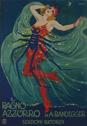Il Ragno Azzurro Le Araignée Bleue par Alberto Iginio Randegger, 1916
