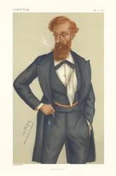 James Ludovic Lindsay (Lord Lindsay) MP - portrait debout