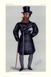 Major-Général Henry Hope Crealock - portrait debout tenant une canne et un chapeau haut de forme