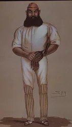 Caricature du héros du cricket W.G. Grace pour Vanity Fair