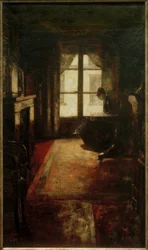 Intérieur parisien (femme lisant à la fenêtre)