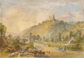 Alton - Depuis la gare : peinture à l