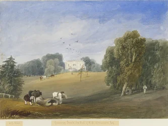 Greenway Bank - Hall: aquarelle, nd [c 1840]