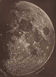 Photographie de la lune a son 1er Quartier,March 6