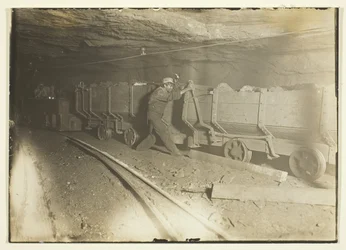 Sans titre (wagons de charbon dans une mine)