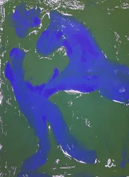 Danse bleue abstraite