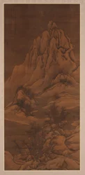Paysage enneigé après Guo Xi, dynastie Qing, 1702