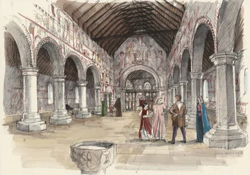 Église St Peter, Barton-upon-Humber, Lincolnshire (aquarelle sur papier)