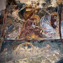 Fresque de saints dans l