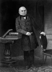 Portrait de John Quincy Adams (1767-1848), homme politique et diplomate américain, 6e président des États-Unis de 1825 à 1829, gravure