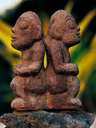 Dieux Tiki, Îles Marquises, Polynésie française (territoire d