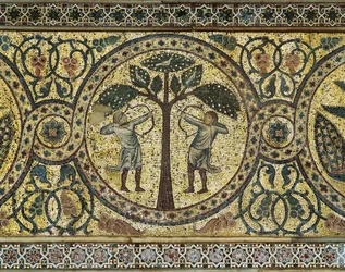 Deux chasseurs avec des arcs (détail)