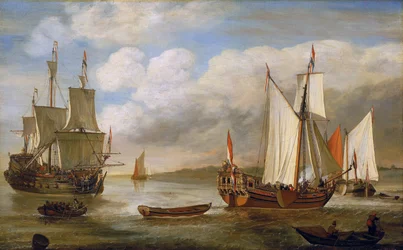 Variété de bateaux néerlandais : voiliers, navires et péniches