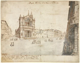 Dix-huit vues de Rome : Santa Maria in Via Lata, 1665