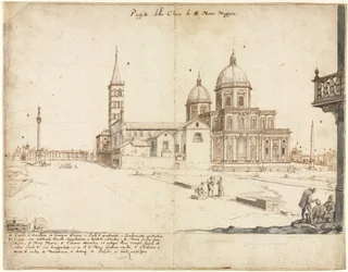 Dix-huit vues de Rome : La basilique de Santa Maria Maggiore, 1664